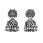 traditional-oxidized-silver-jhumka-earrings-for-women